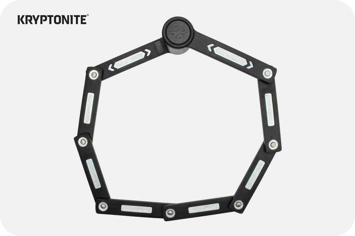 Kryptonite Keeper Mini Folding Lock - Includes Bracket, Black | Upway