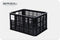 Basil Bicycle Crate M, 29.5L, Recycled Synthetic, Black